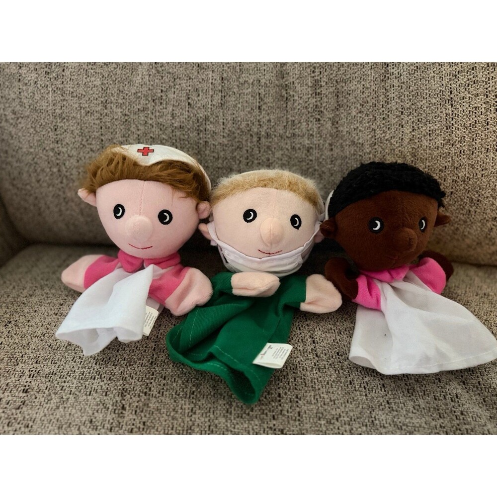 Get Ready Kids Medical Professional Hand Puppets 3-piece Set